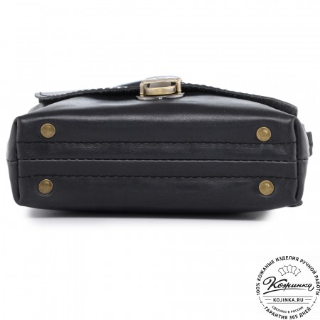  Кожаная сумка "Калифорния Нью" (чёрная)